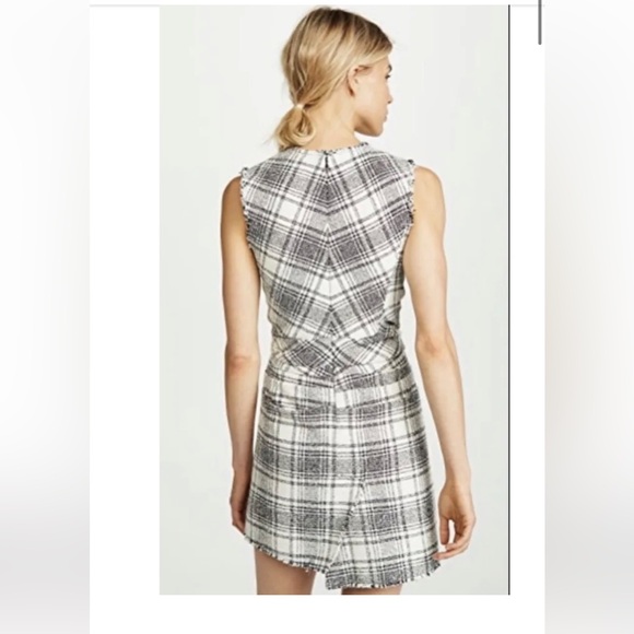 Alexander Wang Tweed Plaid Front Tie Dress NWOT - Picture 4 of 7